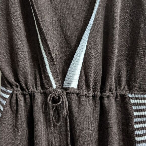 Dolce Cabo linen blend mocha brown top size L - Picture 6 of 10